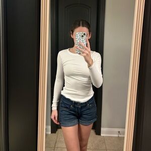 American Eagle Outfitters Women's Deep Blue Jean Shorts